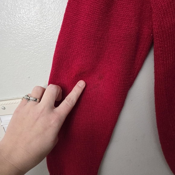 Heirloom Collectibles Patriotic Valentines Patchwork Heart Sweater Cottagecore M - Picture 6 of 11